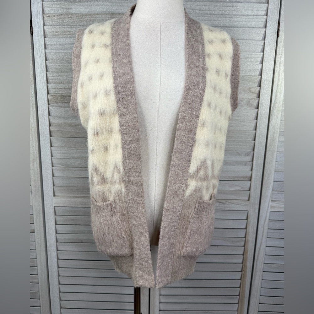 ICELANDIC Women's Nordic/Fair Isle Pure New Wool Sweater Vest/Waistcoat-Medium